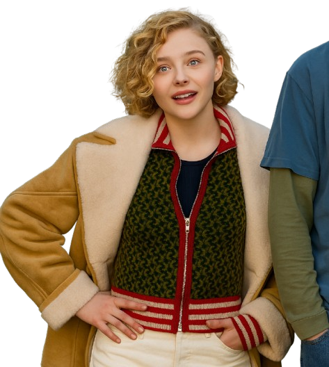 Oh What Fun Chloe Grace Moretz Shearling Coat - Image 2